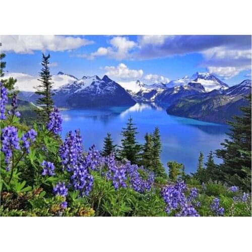 5D Snow Mountain Crystal Diamond Painting Cross Stitch Embroidery Needlework Home Decor Scenery Rhinestone Crafts XN785