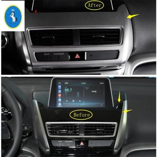 Yimaautotrims Auto Accessory Dashboard Navigation GPS Display Screen Cover Trim ABS Fit For Mitsubishi Eclipse Cross 2018 - 2020