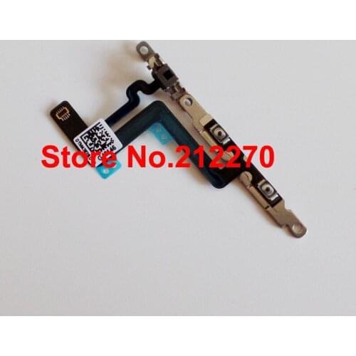 Free DHL EMS Original New Volume Control Mute Button Flex Cable With Metal Bracket Assembly Replacement for iPhone 6 Plus 5.5"
