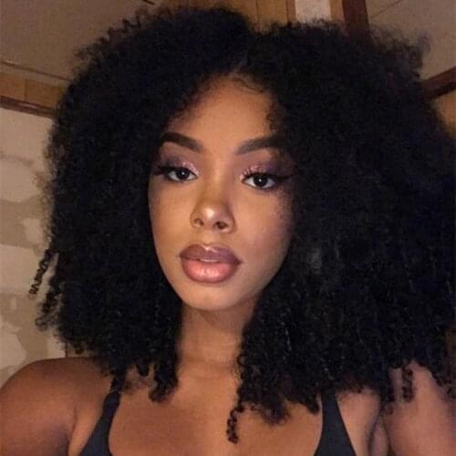 Brazilian Afro Kinky Curly Clip In Human Hair Extensions 4B 4C 100% Human Hair Natural Black Clip Ins 120G/set Remy Hair