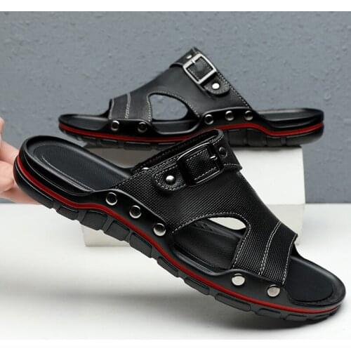 Brand Outdoor Indoor Slippers Men Luxury Mens Summer Shoes For Man New 2021 Flip Flops Brand Flat Male Casual Light Beach Shoes