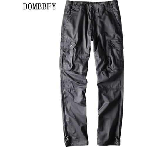 Mens Overalls Cargo Pants Multi Pockets Military Tactical Work Casual Pants Pantalon Hombre Streetwear Army Straight Trousers