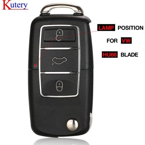 Kutery Car remote Keys Shell For Volkswagen Skoda Seat Golf Jetta Beetle Polo Bora Passat For VW 3 Button Replacement Flip Key