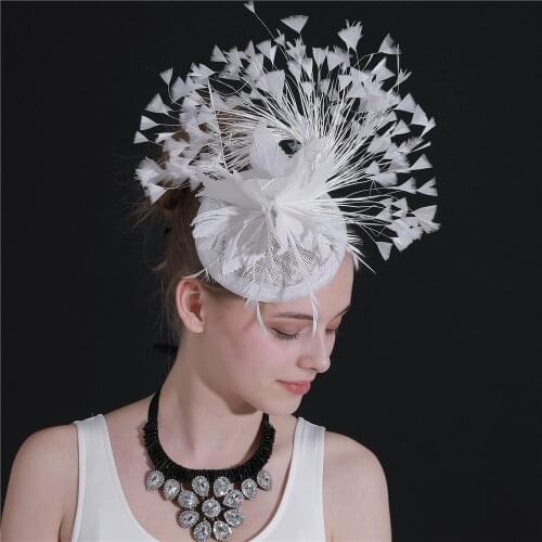 Ladies Fascinators Sinamay Wedding Hat With Pearl Racing Season Hats Pink For Cocktail Party Event Occasion High Quality