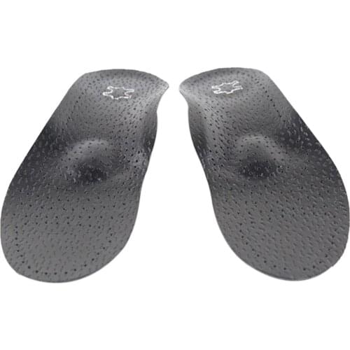 1pair Men Women Heel Pain Regenerated Leather Replacement Breathable Full Pad Arch Support Orthotic Insoles Inserts Protection