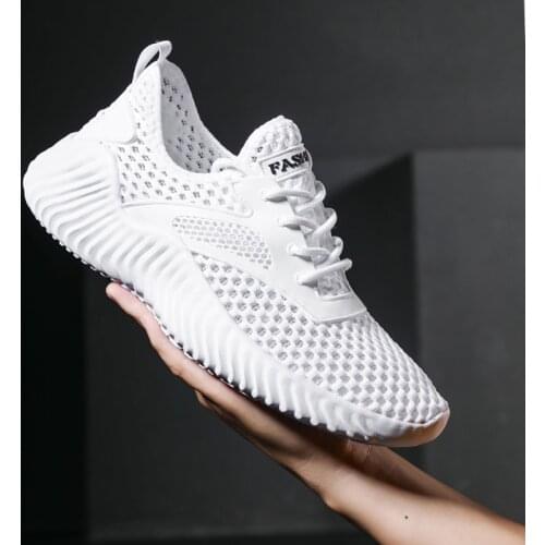 Summer New Sneakers Men Breathable Air Mesh Quick Drying Casual Shoes Lightweight Fashion Male Footwear Big size 36-47