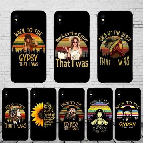 Back To The Gypsy That I Was vintage Retro design Soft Phone Case For Iphone SE 2020 X XR XS 11 Pro Max 12 Mini 8 6 5S 6S 7 Plus