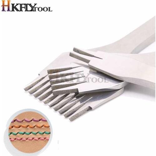 4 Pcs/Set Leather Craft Tools Stainless Steel 1+2+3+6 Hole Chisel Graving Stitching Punch Tools Kit 3mm/4mm/5mm/6mm for Sale