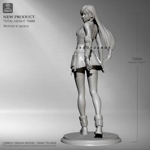75mm Resin model kits beautyDIY toy figure self-assembled TD-2529
