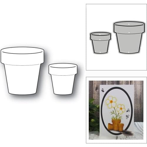 New Garden Diary Flower Pots 2020 Metal Cutting Dies for DIY Scrapbooking Decorative and Card Making Embossing Craft No Stamps