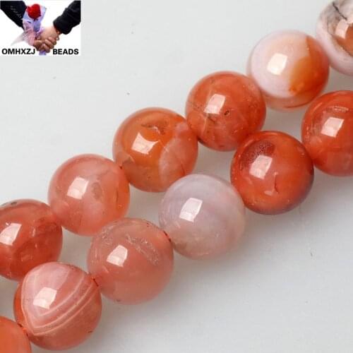 OMH Wholesale JD191 3 4 6 8 10 12mm Natural Jewelry DIY Making Bracelet Necklace Natural AAA Red Agate Loose Spacer Round Beads