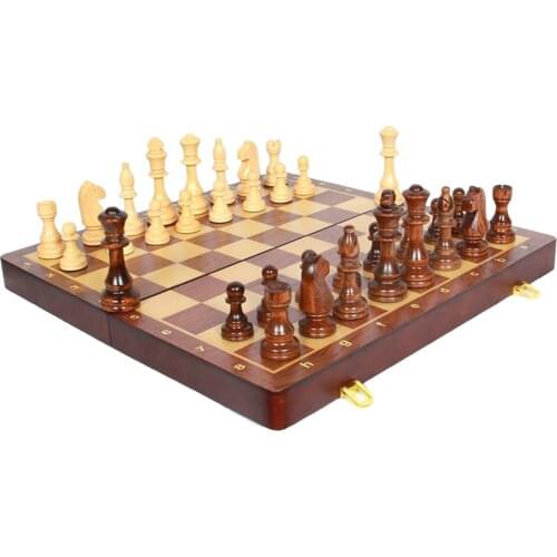 Rosewood International Chess Set Wooden Chess Set Tournament Chessboard - Chess Board 18' + 4.13' Chess Pieces
