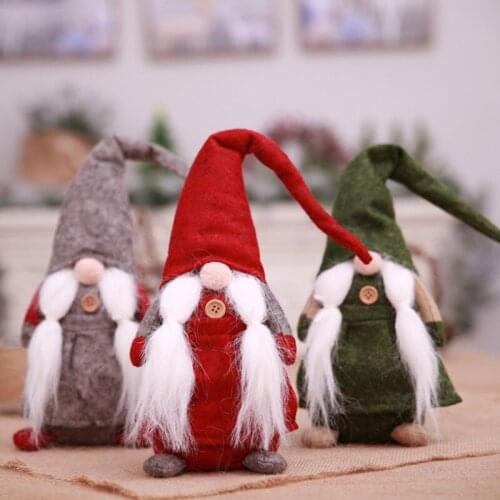 Handmade Christmas Doll Gnome Decoration New Year Party Holiday Gifts Swedish Figurines