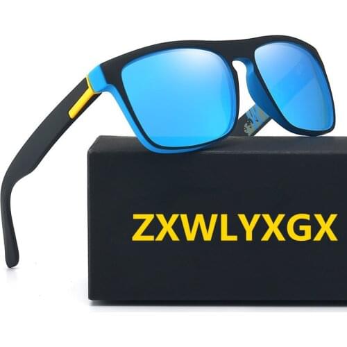 ZXWLYXGX Brand Design Polarized Sunglasses Men Women Driver Shades Male 2021 Vintage Sun Glasses Men Spuare Mirror Summer UV400