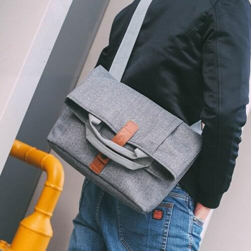 Crossbody Bag Men Vintage Waterproof Oxford Weekend Travel Handbag Bag 12 Inch Large Capacity Solid Carry On Work Bag XA587F