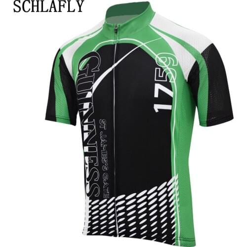 Green black cycling jerseys summer short sleeve bike wear beer jersey road jersey cycling clothing schlafly
