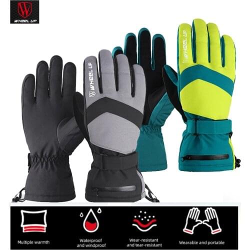Wheelup Cold-proof Winter Ski Warm Gloves for Adults Snowmobile Motorcycle Riding Winter Gloves Cold Weather Windproof Anti Slip