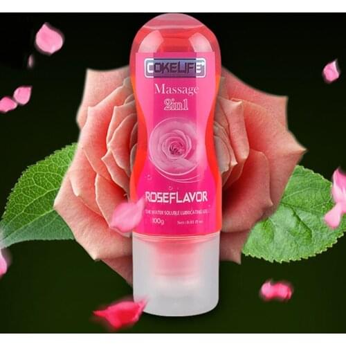 1pc 2 IN 1 Lubricant Massage Oil Anal Gel Sex Lubricant Rose Aroma Lubricantes Sexuales Anal Lubrication