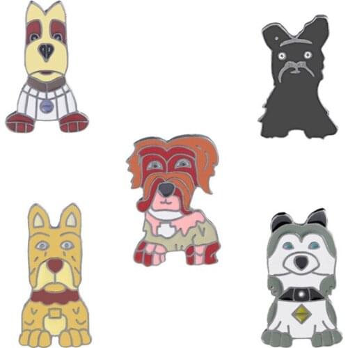 2018 Fashion New Zinc Alloy Cartoon cute puppy Pins drop oil alloy brooch For Women Men