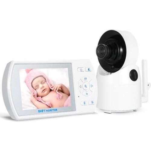 3.5in LCD 120 degree Wide Angle Wireless Baby Sleeping Monitor Temperature Monitoring Zoom in Digital Video Baby Monitor