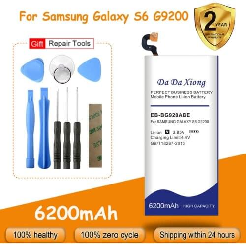 6000mAh EB-BG920ABE Li-ion Phone Battery for Samsung Galaxy S6 G9200 G920f G920i G920A G920S G920L G920K G920F G925S G9208 G9209