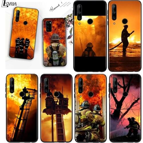 Hero Fire man for Honor 30S 30i 30 View V 20 Pro 5G 20S 20E 10X 10 10i 9N 9C 9S 9X Lite Black Phone Case