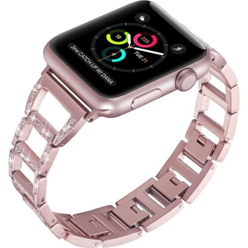 Women Girls Bracelet for Apple Watch Band 38/42/40/44mm Luxury Diamond Watch Strap Adjustable WristBand Series 5 4 3 2 1 Belt