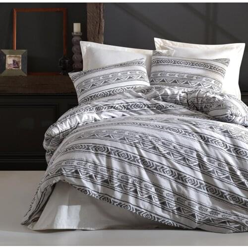 Enlora Home Pizza Çift Kişilik Nevresim Takımı - Beyaz - Made In Turkey