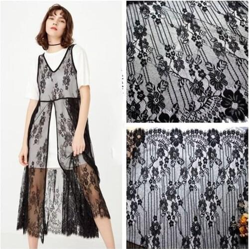 GLace 3M/Lot African Lace Fabric Eyelash Lace Fabric DIY Clothing Accessories Wedding Dress Decoration Materials TX719