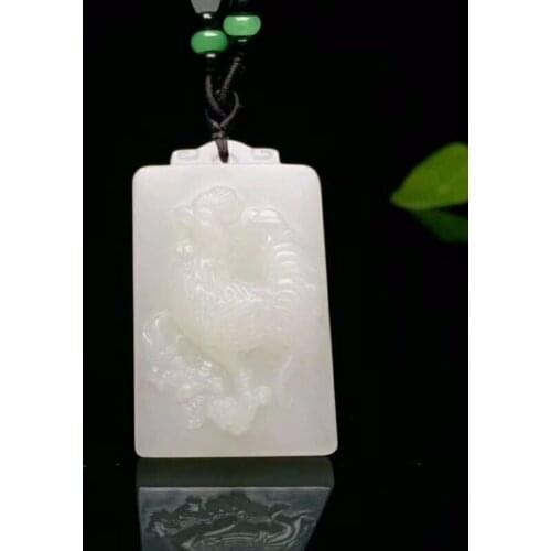 H37#Exquisite Hetian jade auspicious chicken pendant