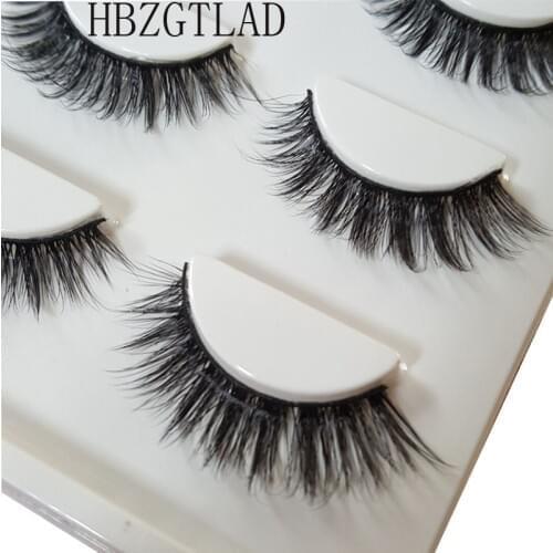 HBZGTLAD Sexy 100% Handmade 3D mink hair Beauty Thick Long False Mink Eyelashes Fake Eye Lashes Eyelash High Quality