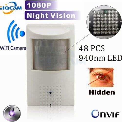 HQCAM 1080P WIFI IRCUT mini ip camera 940nm led Security Network Camera Night vision Camera PIR IR IP Camera PIR Motion Detector