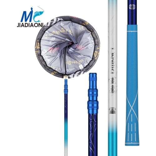 JIADIAONI High Quality Fishing Net Carbon Telescopic Pole Ultra-light Dip Net Pole 1.7/2.1/2.4/2.7/3.0m