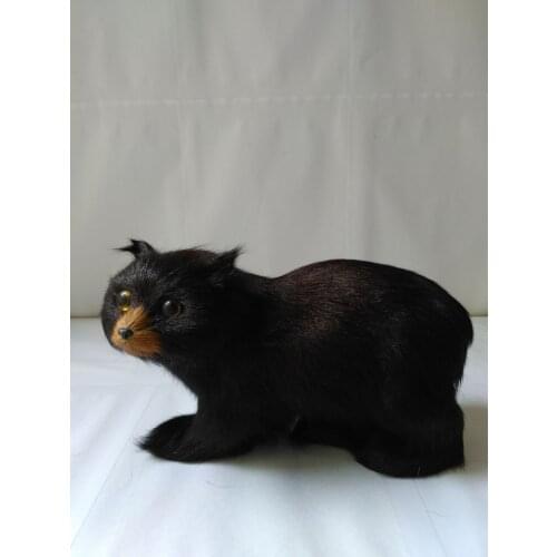 Creative simulation bear toy polyethylene & furs dark brown bear model doll gift about 23x13cm 2220