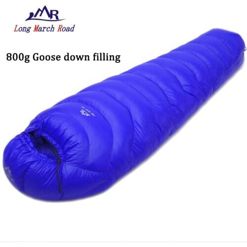 LMR 800G Ultralight White Goose Down Filling Waterproof Anti-Tear Wear Camping Splicing Mummy Sleeping Bag Sac De Couchage