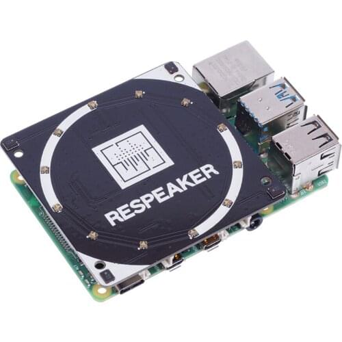 ReSpeaker 4-Mic Array for Raspberry Pi for AI and Voice Applications Support Raspberry Pi Zero, Raspberry Pi 1 B+, Pi 2 B, Pi 3