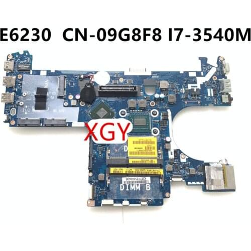 FOR DELL latitude E6230 motherboard 9G8F8 LA-7731P I7-3540M notebook 100% Test ok