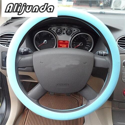Soft Silicone Steering Wheel Cover Shell Skidproof Odorless Eco Friendly for Jeep Grand Cherokee/Compass/Commander/Wrangler/Rubi