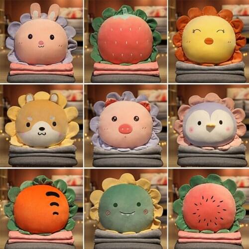New Cartoon Animal Flower Pillow Pillow Blanket Cute Small Pillow Household Gift Small Pillow Pillows for Bedroom 2021