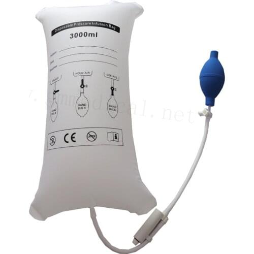 Disposable Infusion Pressure Bag with Pressure Display 3000ml.for Blood and Fluid Quick Infusion
