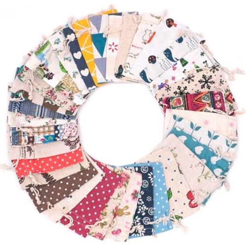 Wholesale 50pcs/lot 10x14cm Large Drawstring Bags Solid Cotton Jewelry Packaging Bags Gift Pouches Cheap Can Print Logo