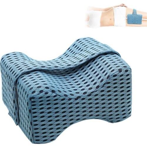 Memory Foam Wedge Sleeping Knee Pillow for Side Sleepers Back Pain Sciatica Relief Pregnancy Maternity Pillows Bed Leg Cushion