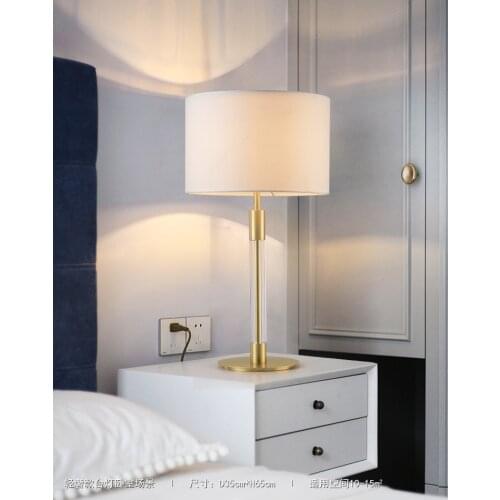 Light luxury bedside table lamp modern minimalist coffee table lamp bedroom living room study creative bedside lamp