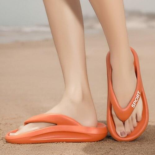 2021 Womens Slippers Summer New Fashion Ladies Slides Flat Non-Slip Light Beach Sandals Men Outside Platform Leisure Flip Flops