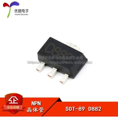 SMD transistor SOT-89 D882 audio amplifier switch 1.5A NPN (5 rats)