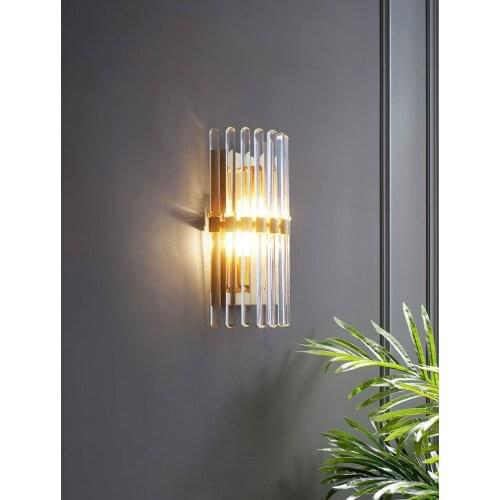 Modern minimalist light luxury wall lamp living room TV wall bedroom Nordic bedside lamp entrance hall wall lamp