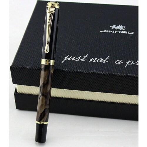 High Quality Jinhao 500 Fountain pen ink pen nib luxury Stationery Vulpen Pluma Full metal Golden Clip Caneta tinteiro