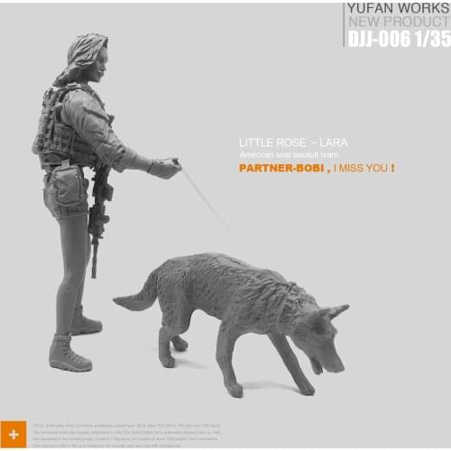 Yufan Model 1/35 Female Soldier Seal Commando Little Rose Laura Series Resin Figure Djj-06