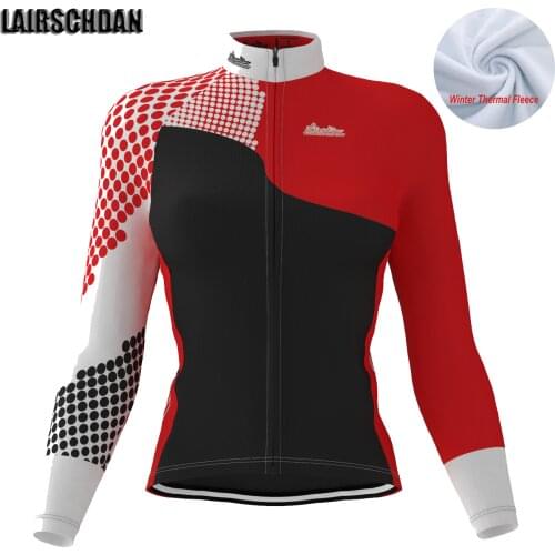 Women Cycling Thermal Fleece Windproof Bicycle Jacket LairschDan 2021 Winter Bike Clothing Long Sleeve Mtb Jersey Ropa Ciclismo
