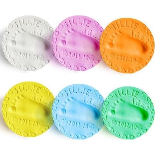 5 PCS Baby hand inkpad foot lightweight soil clay chil color Babys birthday party accessories baby shower souvenir